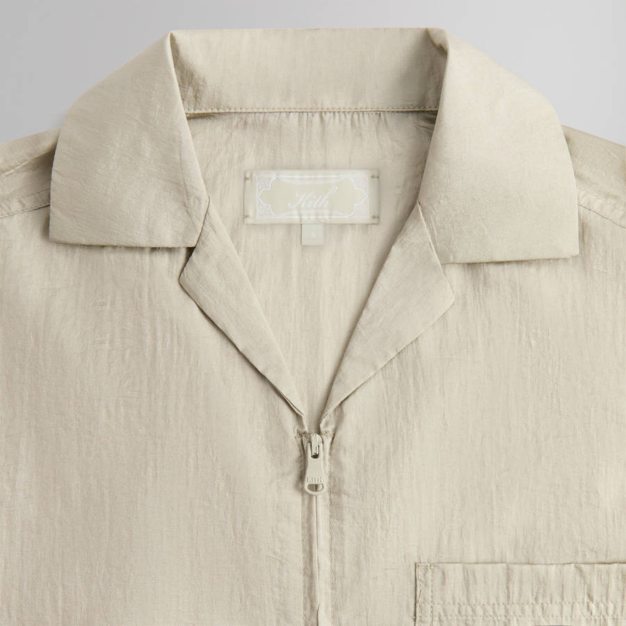 Light Green Men Kith Washed Kaydin Full Zip Shirts | 9281-JYCUW