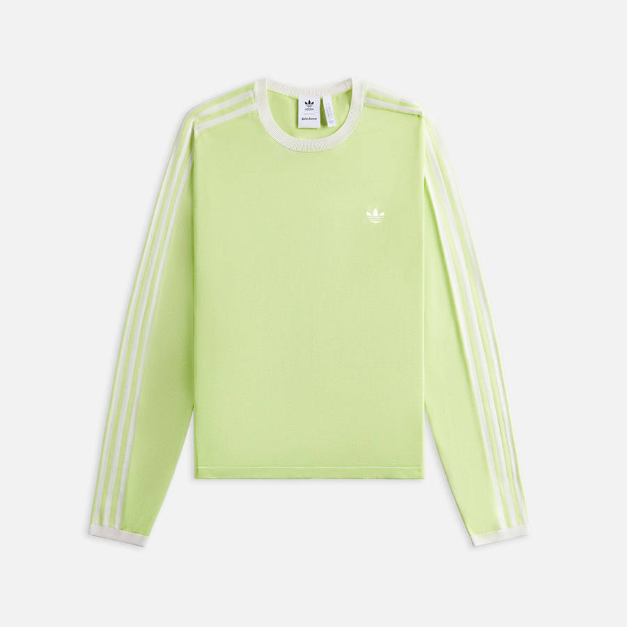 Light Green Men Kith adidas Originals by Wales Bonner Long Sleeve Knit T-Shirt | 7856-CUWPH