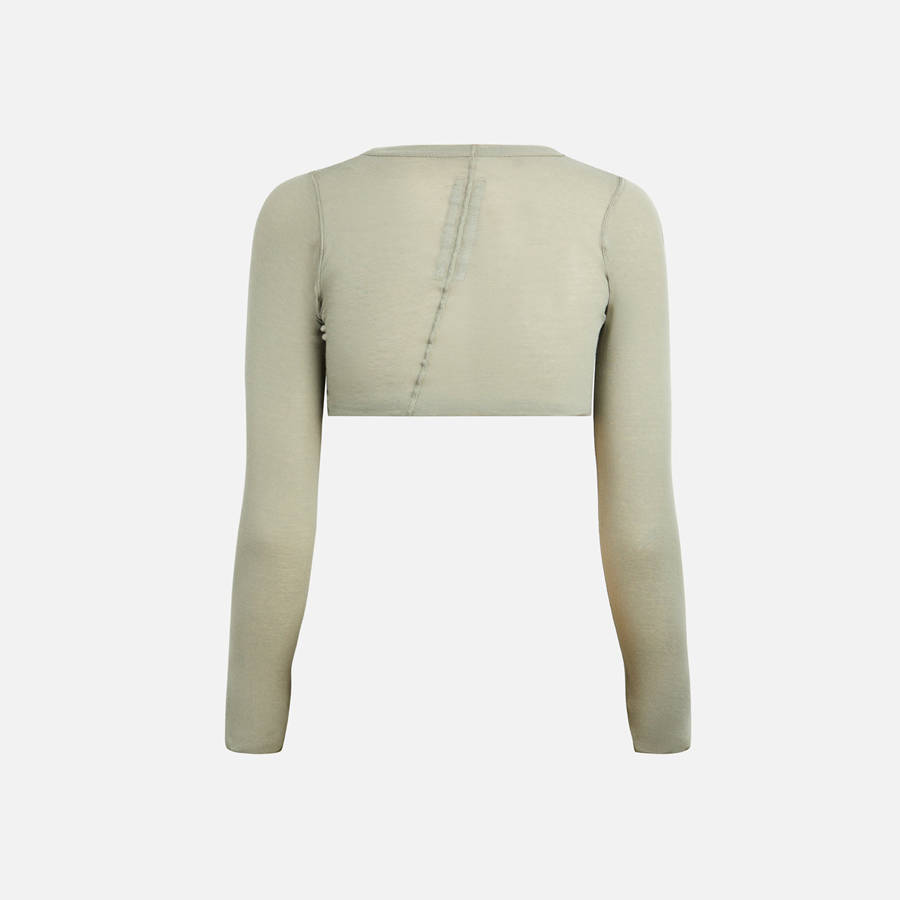 Light Green Women Kith Rick Owens Long Sleeve Crop Top T-Shirt | 6913-MDCJU