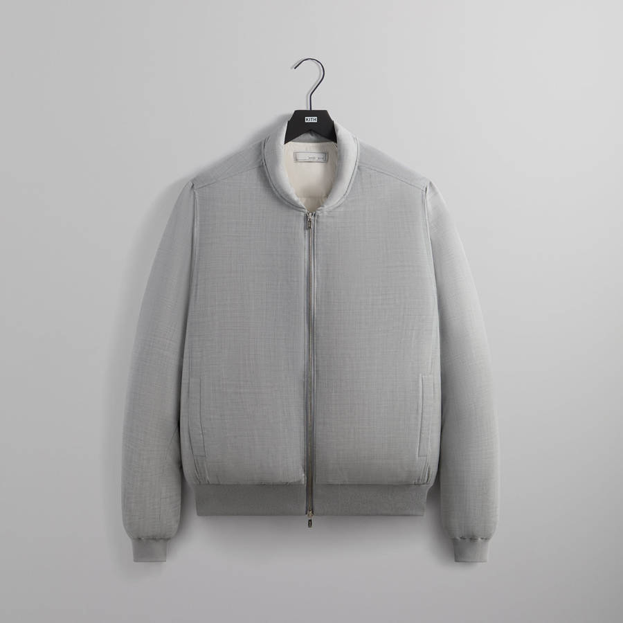 Light Grey Men Kith And Kin Liam Puffed Bomber Jackets | 4637-QMTWC