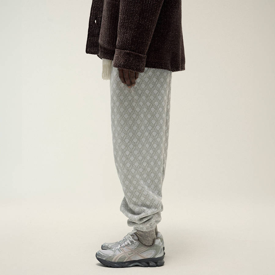 Light Grey Men Kith Bonded Fleece Nelson Sweat Pants | 8732-AIEZD