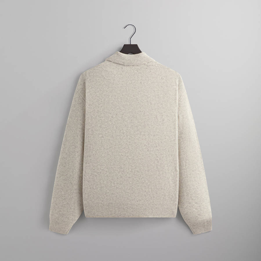 Light Grey Men Kith Boucle Harmon Rugby Pullover Sweater Shirts | 2948-CGXFA