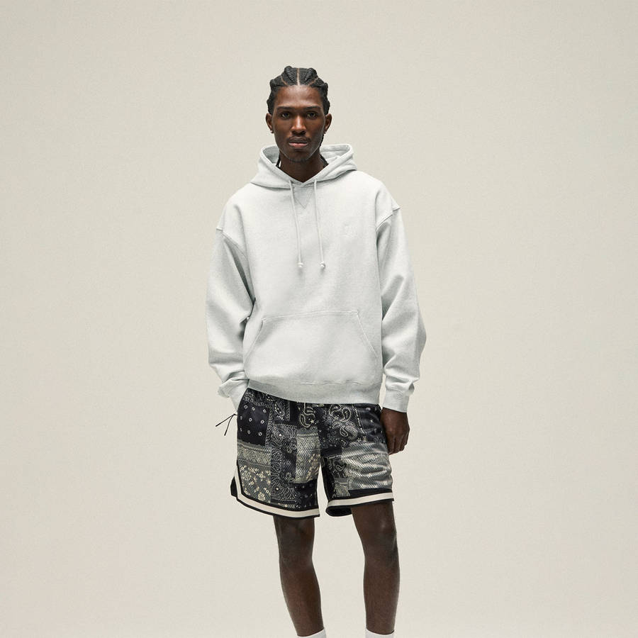 Light Grey Men Kith Compact Knit Williams III Hoodie | 2541-KXLCJ
