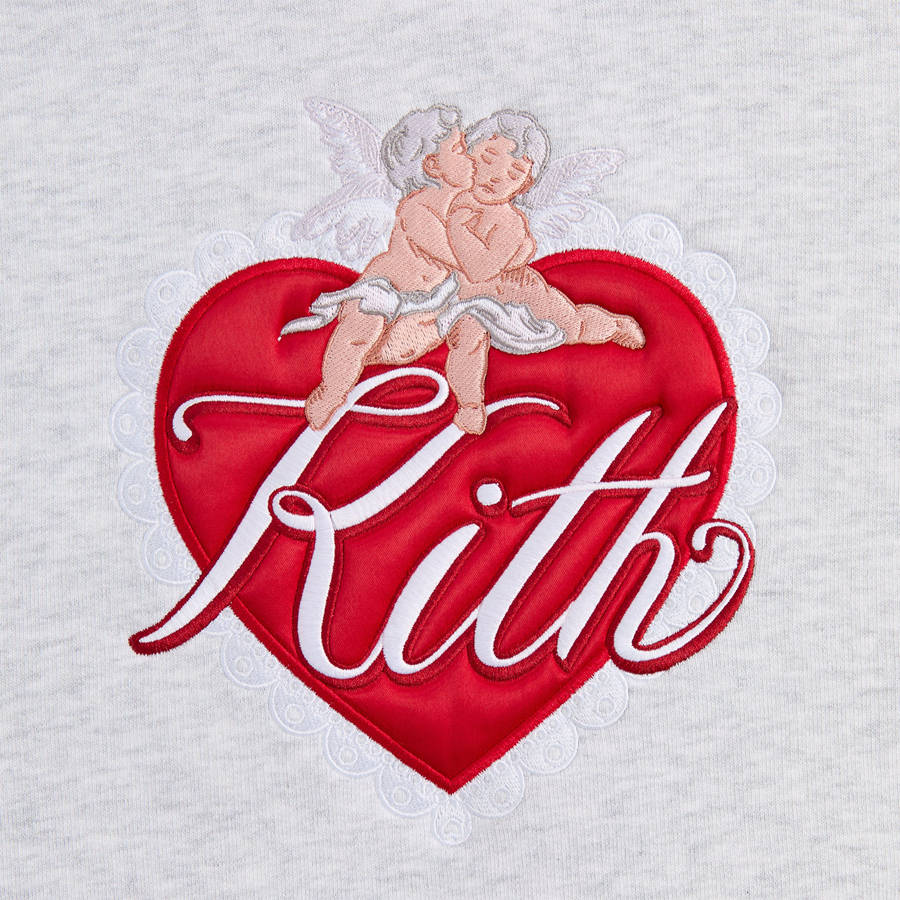 Light Grey Men Kith Cupid V Williams III Hoodie Sweatshirts | 4816-RCATY
