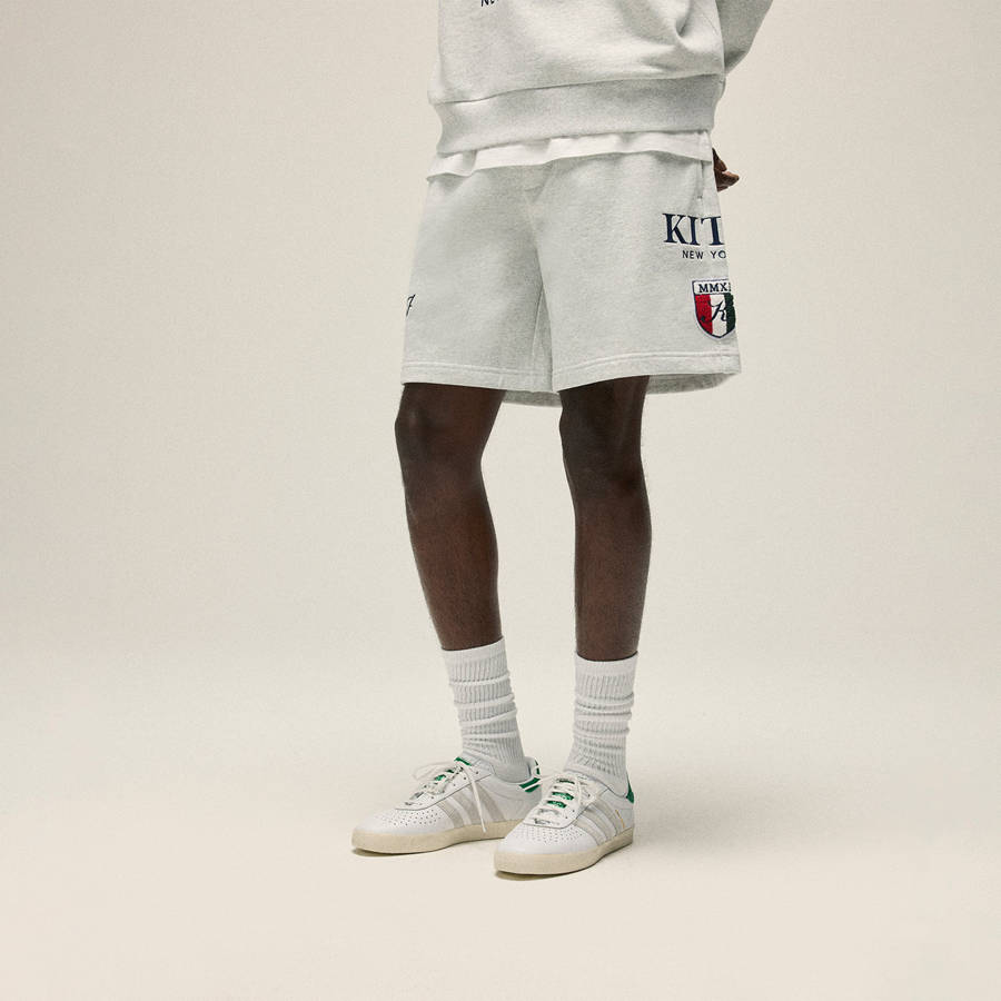 Light Grey Men Kith Fleece Curtis Shorts | 9723-DNGSL
