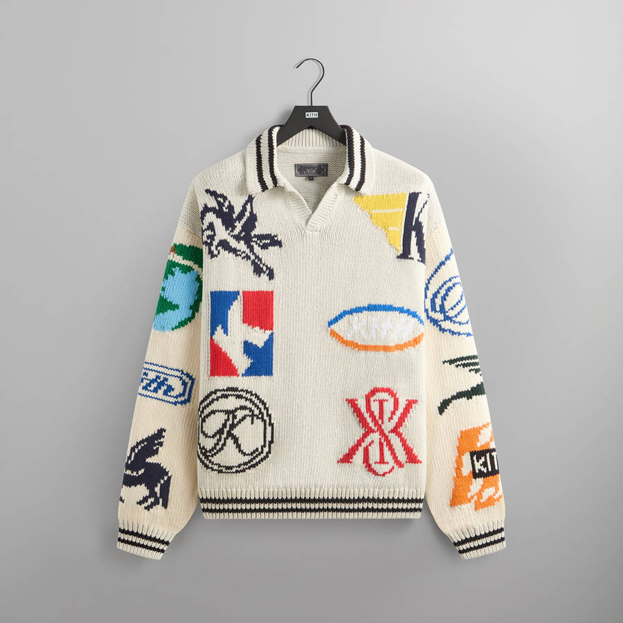 Light Grey Men Kith Nelson Rugby Sweater Shirts | 5184-IDQBU