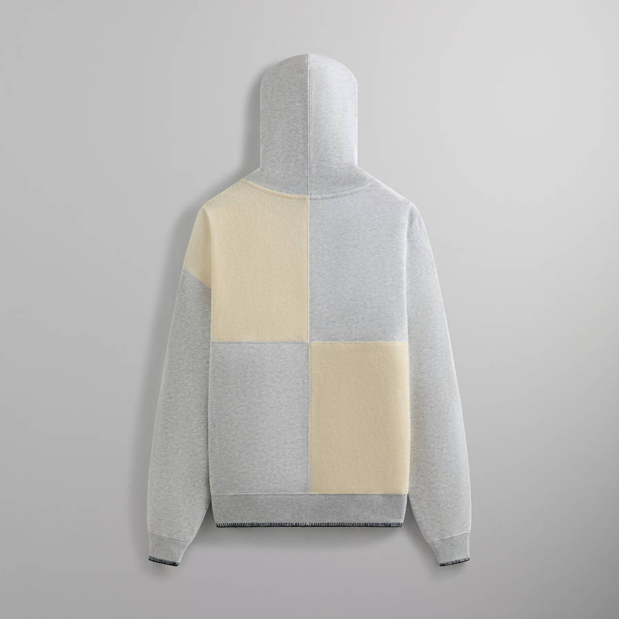Light Grey Men Kith Panelled Nelson Hoodie | 5071-BTDUS