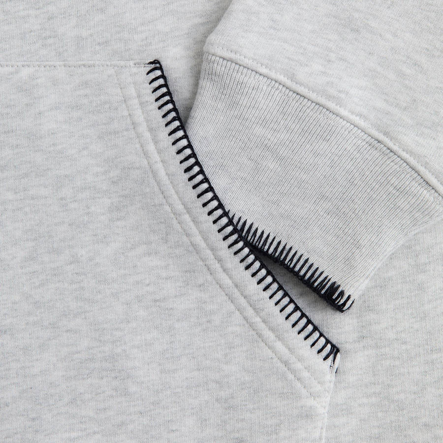 Light Grey Men Kith Panelled Nelson Hoodie | 5071-BTDUS