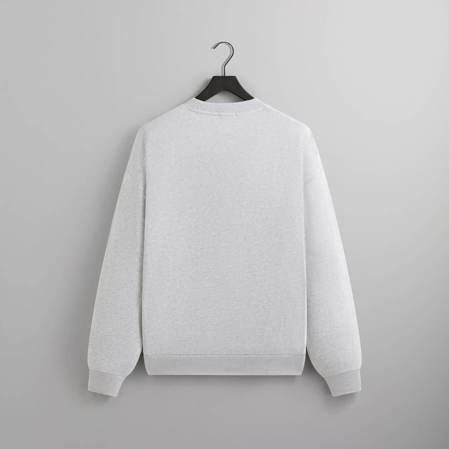 Light Grey Men Kith Serif Applique Nelson Crewneck Sweatshirts | 7451-NVCPZ