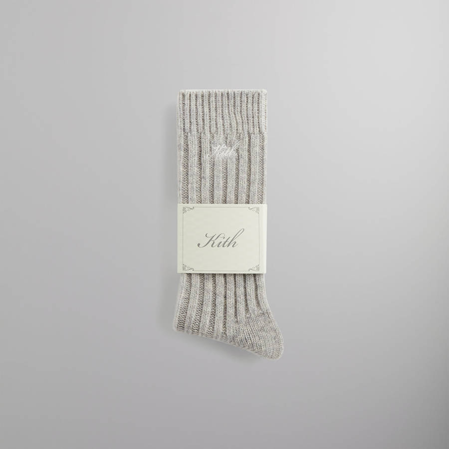 Light Grey Men Kith Wool Socks | 7915-ESAKQ