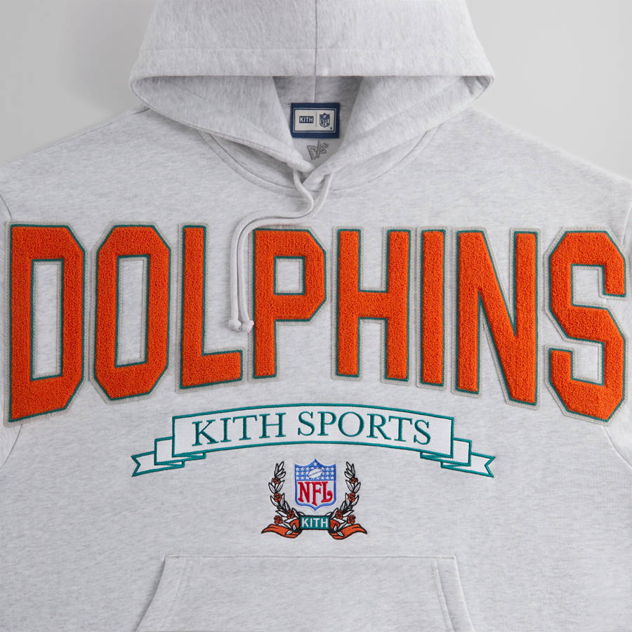 Light Grey Men Kith and '47 for the NFL: Dolphins Nelson Hoodie | 3210-QNRMY