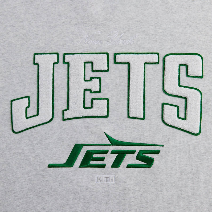 Light Grey Men Kith and '47 for the NFL: Jets Nelson Crewneck Sweatshirts | 9803-QYJAG
