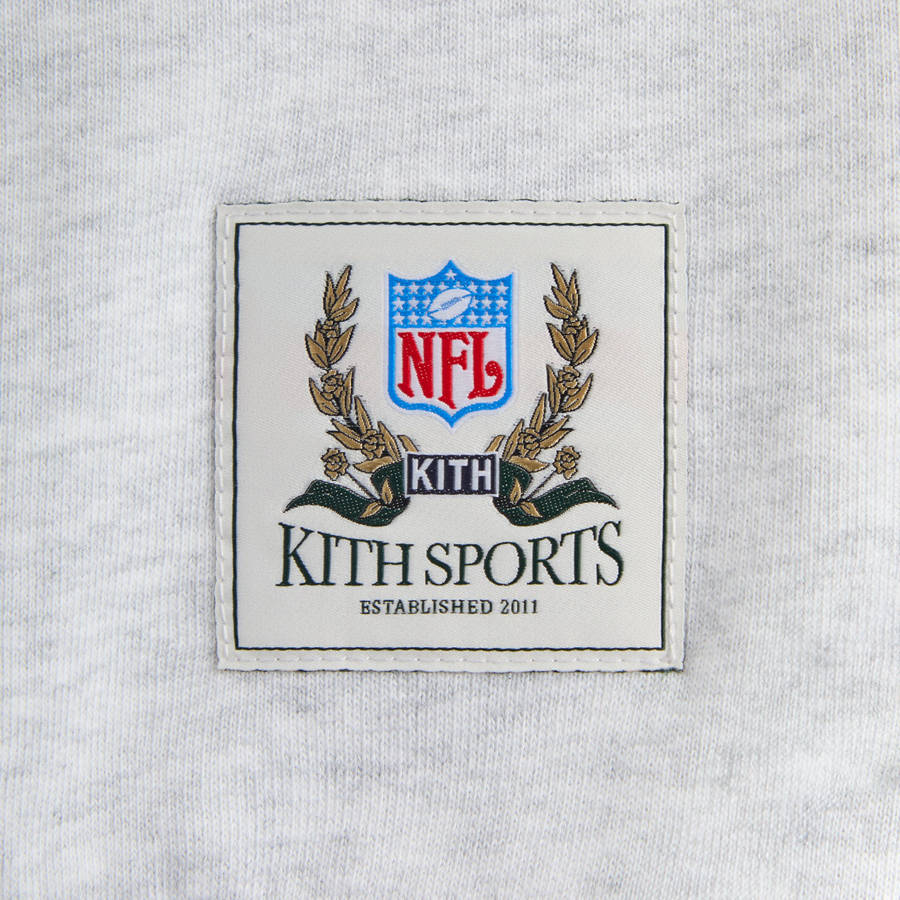 Light Grey Men Kith and '47 for the NFL: Raiders Nelson Crewneck Sweatshirts | 5019-GVKSB