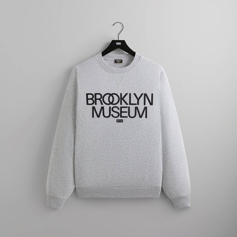 Light Grey Men Kith for the Brooklyn Museum Nelson Crewneck Sweatshirts | 9128-VDAHB