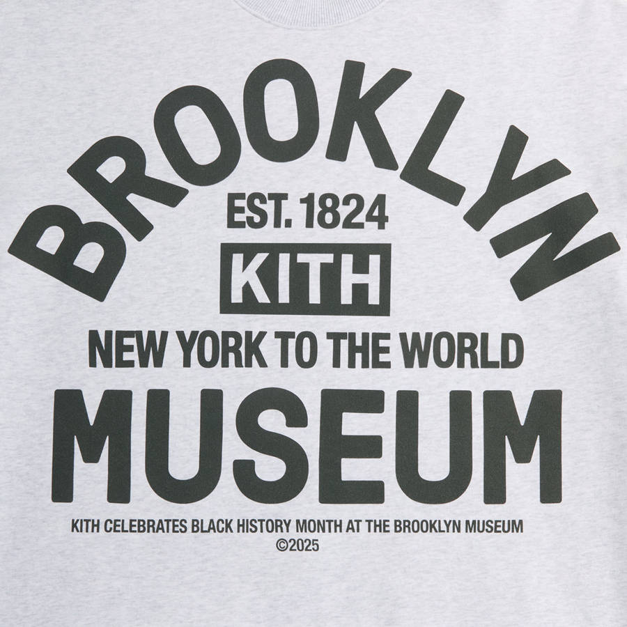 Light Grey Men Kith for the Brooklyn Museum Collegiate Nelson Crewneck Sweatshirts | 3694-YHSNG