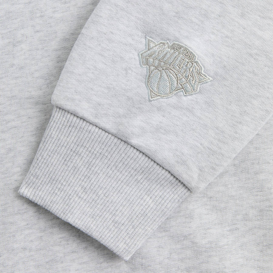 Light Grey Men Kith for the New York Knicks Y2K Vintage Nelson Crewneck Sweatshirts | 6045-XOARY