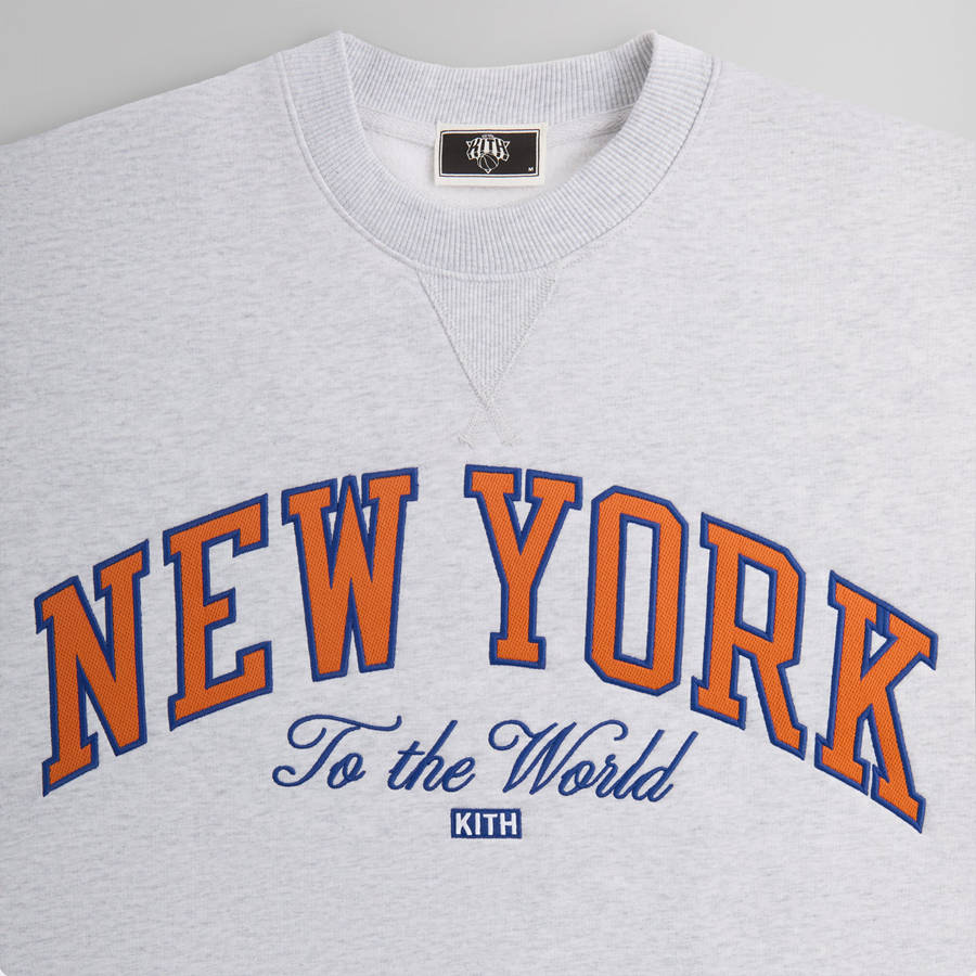 Light Grey Men Kith for the New York Knicks Vintage Nelson Crewneck Sweatshirts | 4195-VGZSA