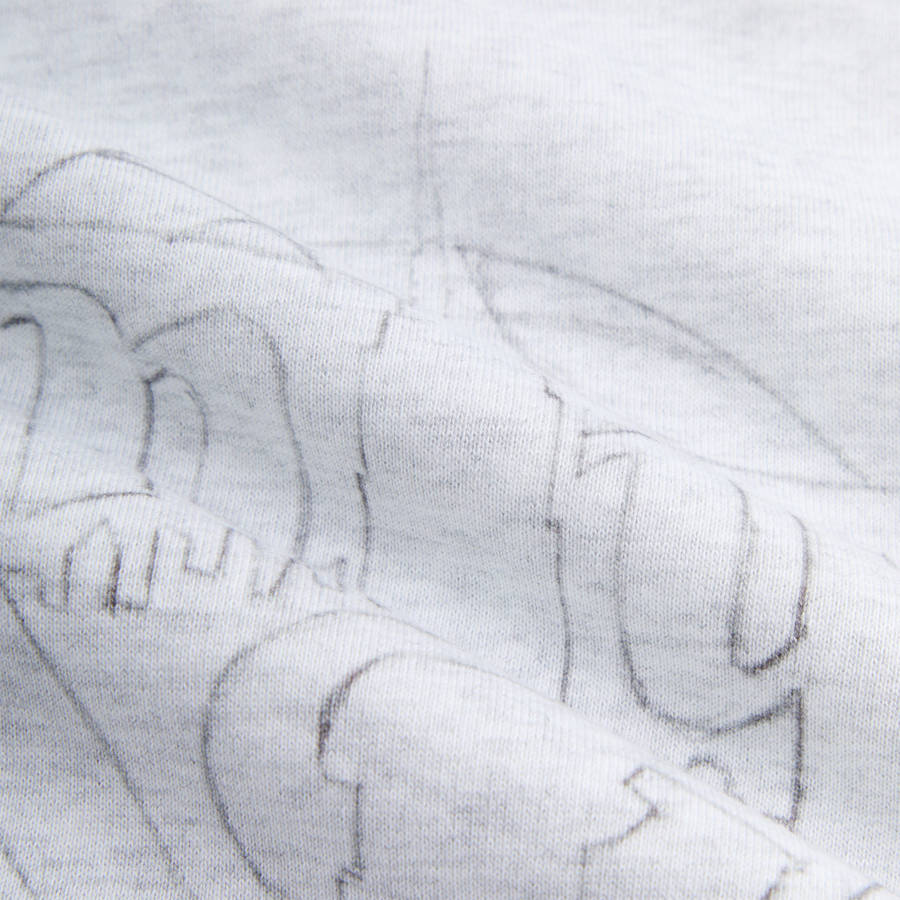 Light Grey Men Kith for the New York Knicks Sketched Vintage Nelson Crewneck Sweatshirts | 3246-ZVFNM