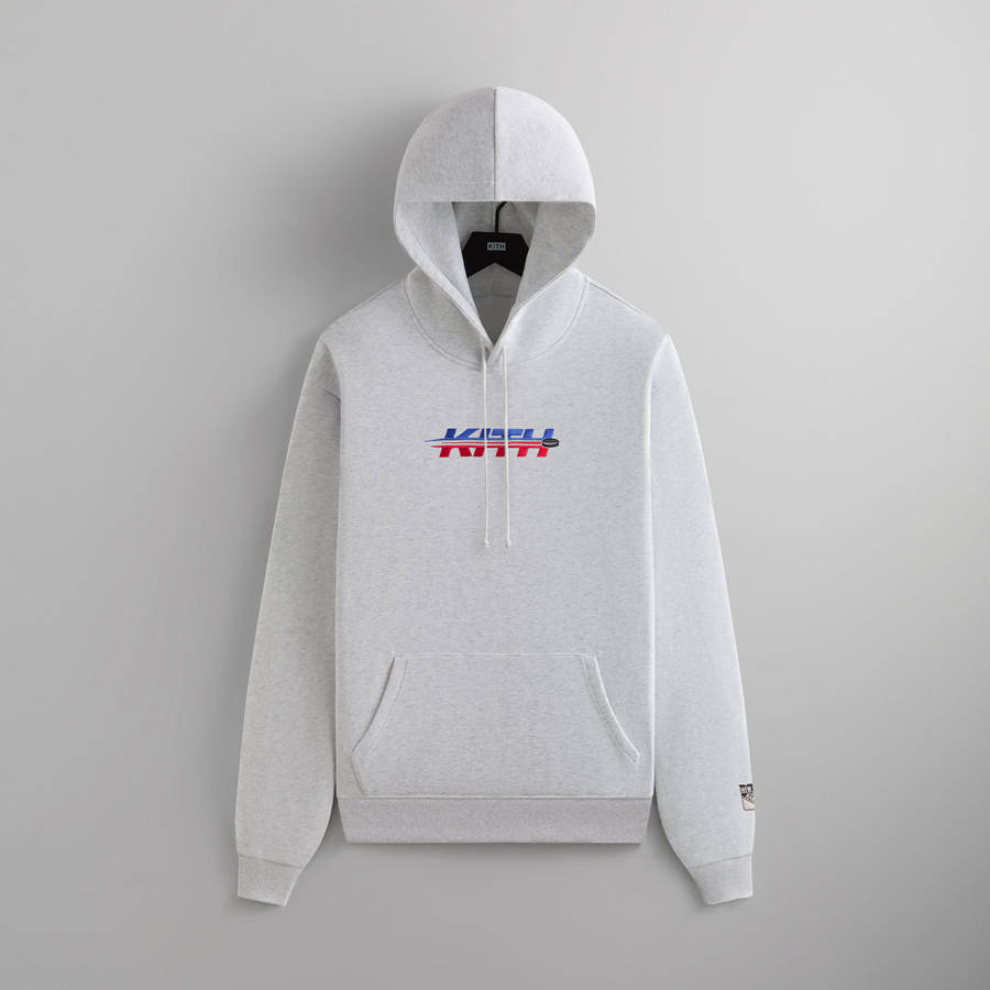 Light Grey Men Kith for the New York Rangers Hat Trick Nelson Hoodie | 6590-ZAMQI