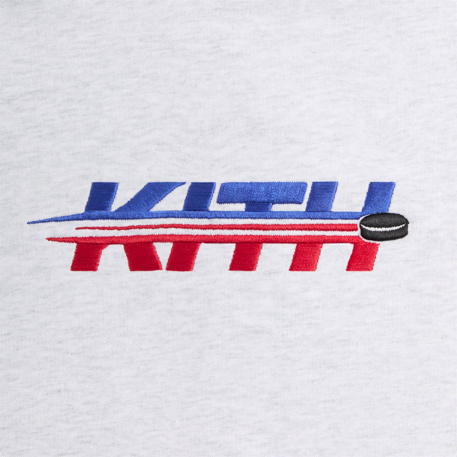 Light Grey Men Kith for the New York Rangers Hat Trick Nelson Hoodie | 6590-ZAMQI