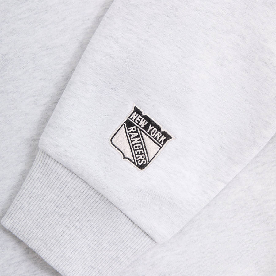 Light Grey Men Kith for the New York Rangers Hat Trick Nelson Hoodie | 6590-ZAMQI