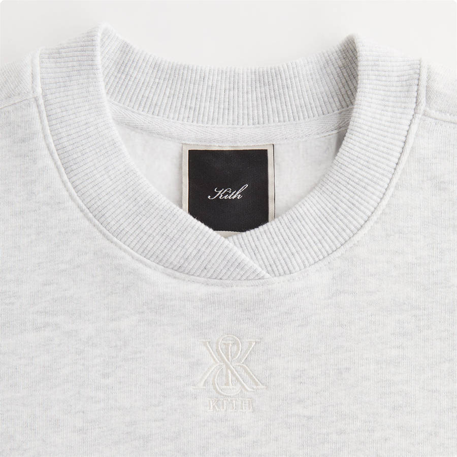 Light Grey Women Kith Asher II Crest Crewneck Sweaters | 4356-WUGIM