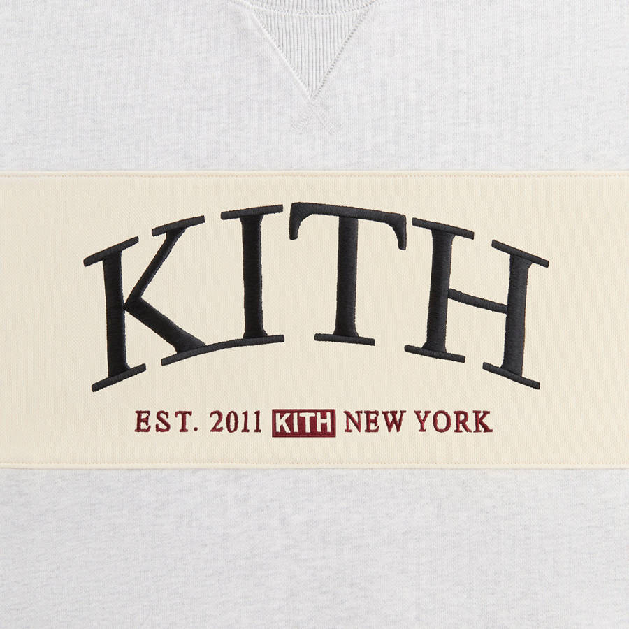 Light Grey Women Kith Ashwin Panelled Crewneck Sweaters | 8136-RMBKC
