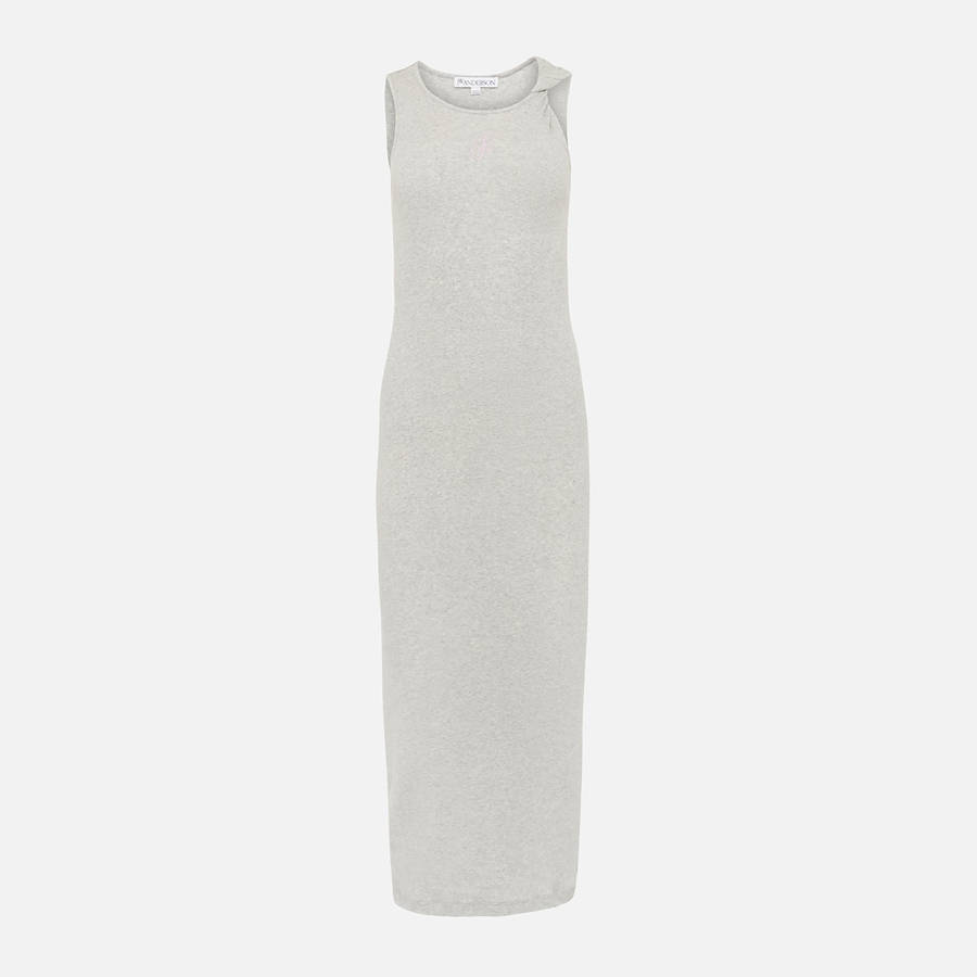 Light Grey Women Kith JW Anderson Anchor Embroidery Twisted Strap Dress | 4057-UCTGN