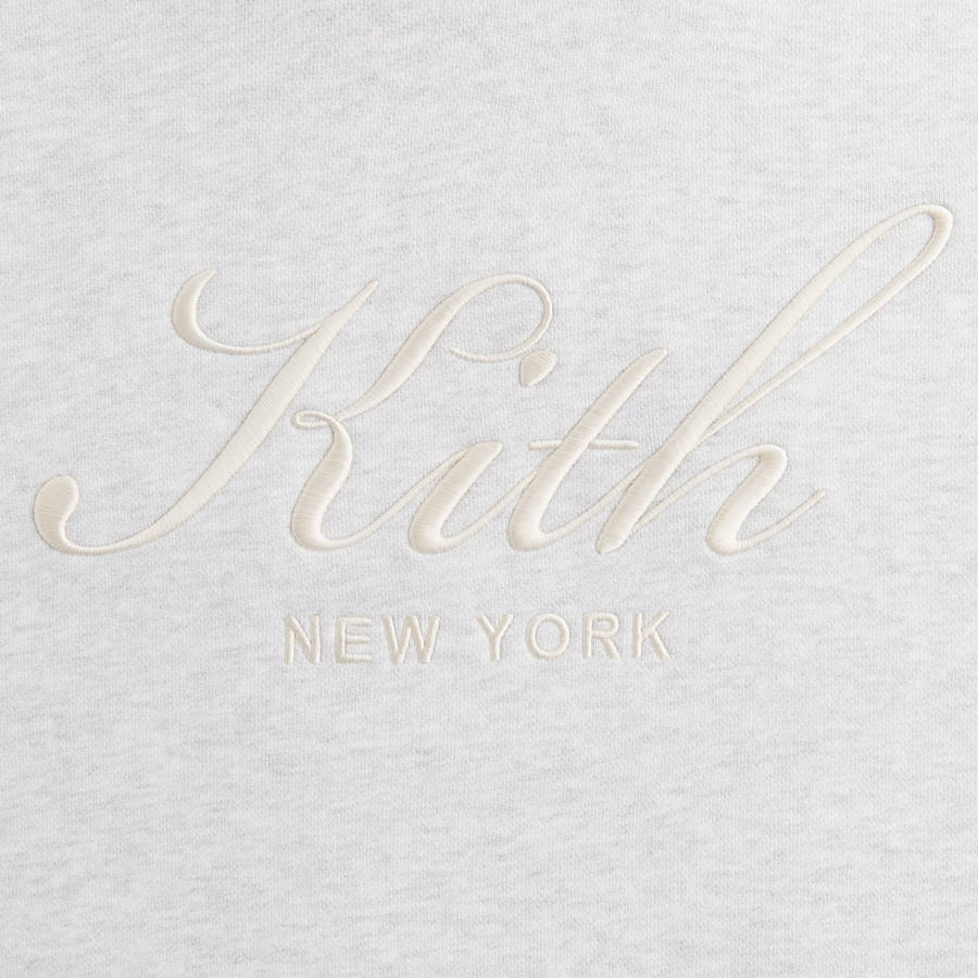 Light Grey Women Kith Maverick Script Hoodie | 3486-SMEFG