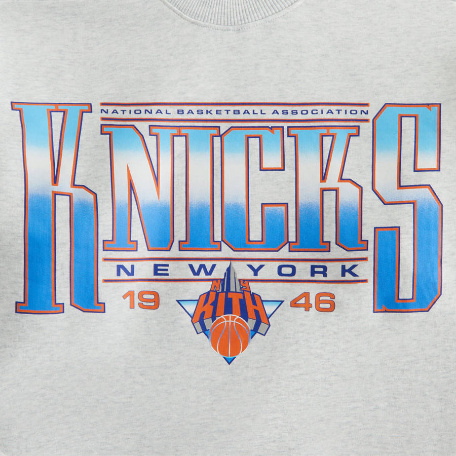 Light Grey Women Kith for the New York Knicks Ashwin Crewneck Sweatshirts | 1697-VTNLQ