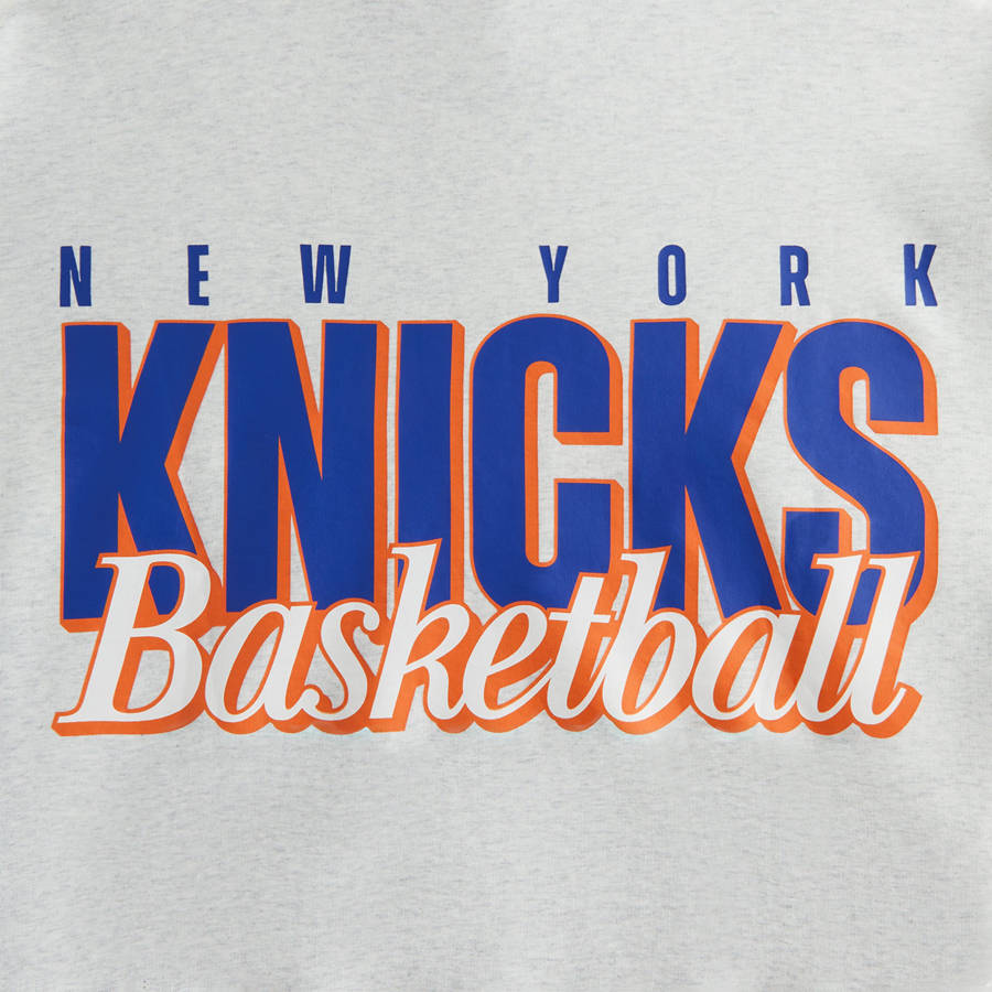Light Grey Women Kith for the New York Knicks Maverick Hoodie | 0983-MFINZ