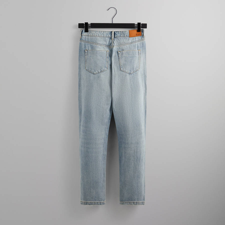 Light Indigo Men Kith Centre Straight Pants | 7031-GPALM