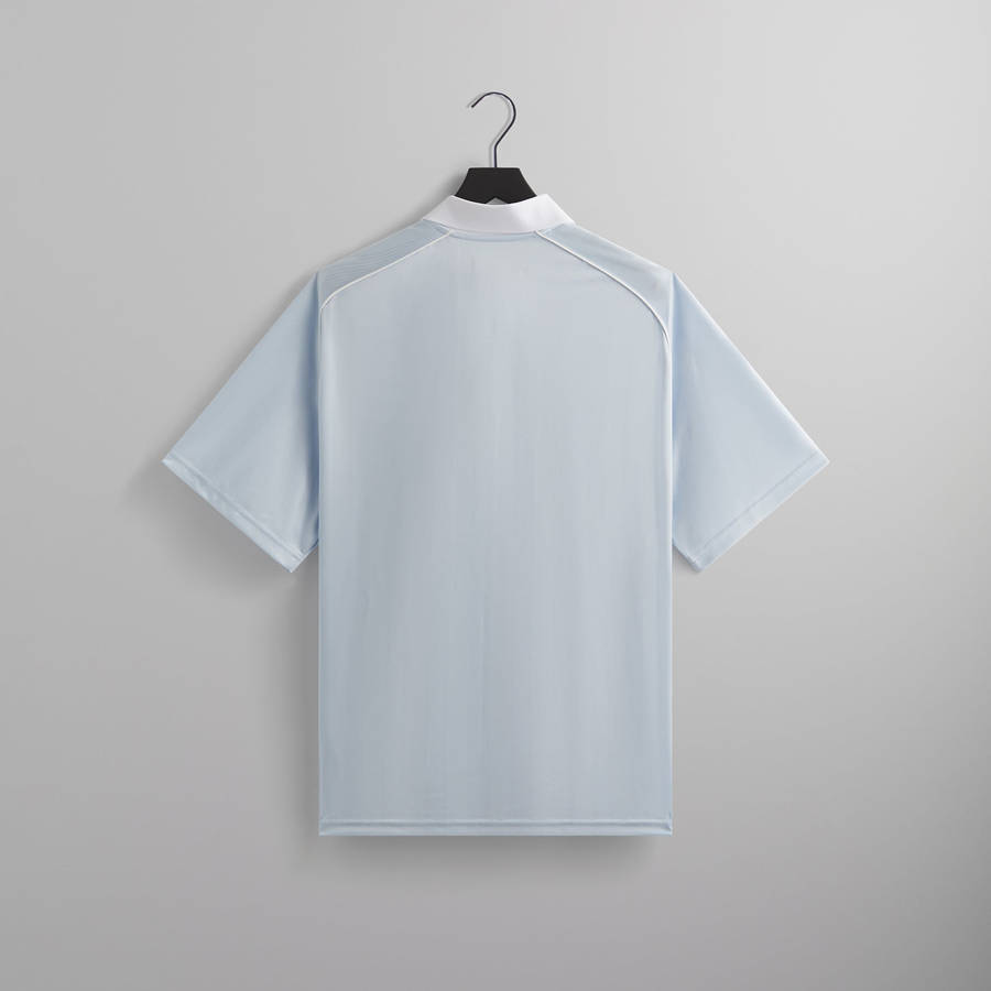 Light Indigo Men Kith Shadow Stripe Marcel Soccer Top Shirts | 1239-MCYGQ