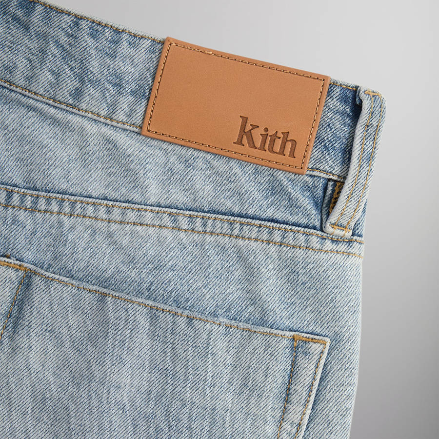 Light Indigo Men Kith Varick Taper Jeans | 7426-FJMYQ