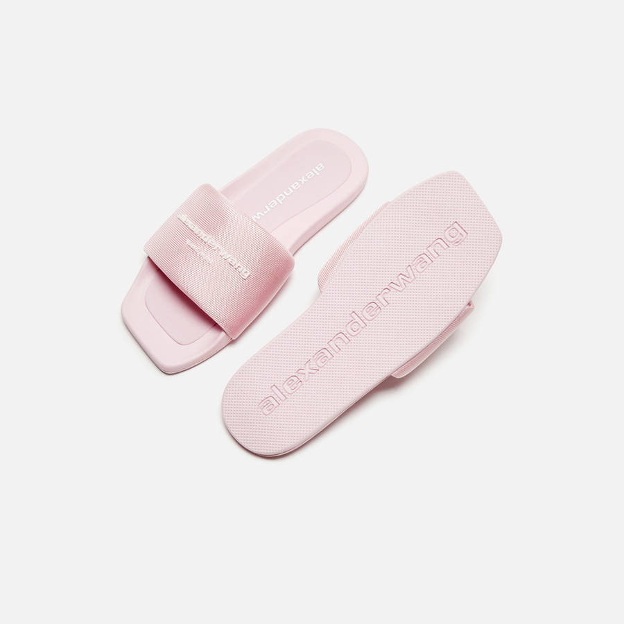 Light Pink Women Kith Alexander Wang AW Pool Slide Sandals | 4268-LBVXU