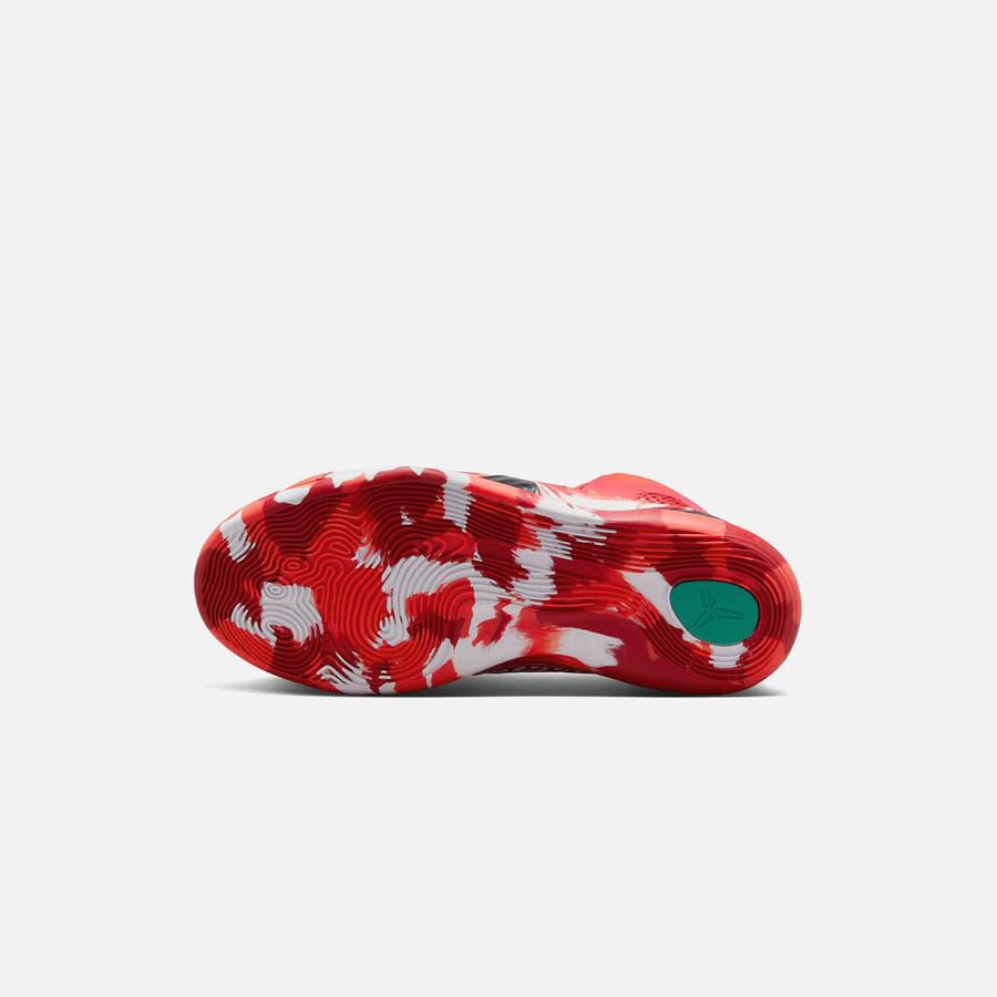 Light Red / Black / White Kids' Kith Nike GS Kobe 9 Elite Protro Sneakers | 9370-GULAX