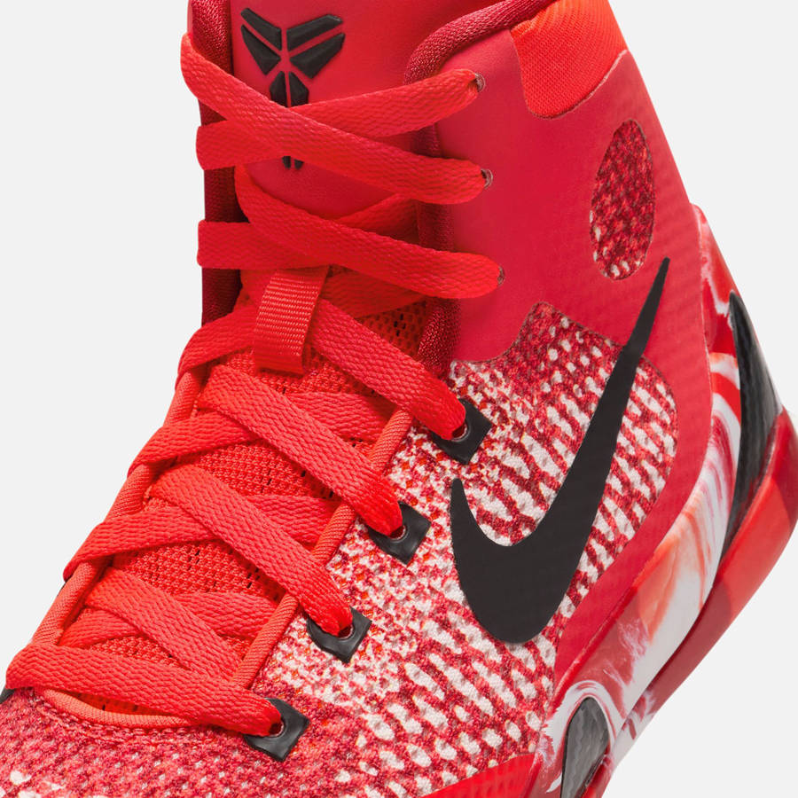 Light Red / Black / White Kids' Kith Nike GS Kobe 9 Elite Protro Sneakers | 9370-GULAX