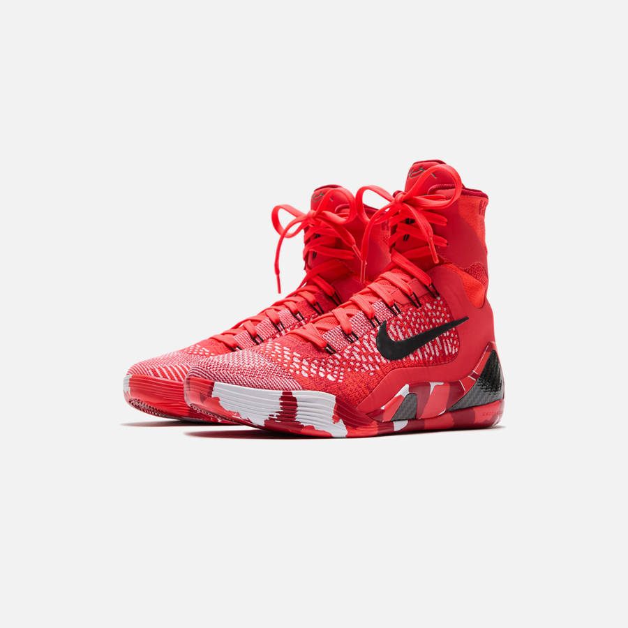 Light Red / Black / White Men Kith Nike Kobe 9 Elite Protro Sneakers | 4306-IAVUQ