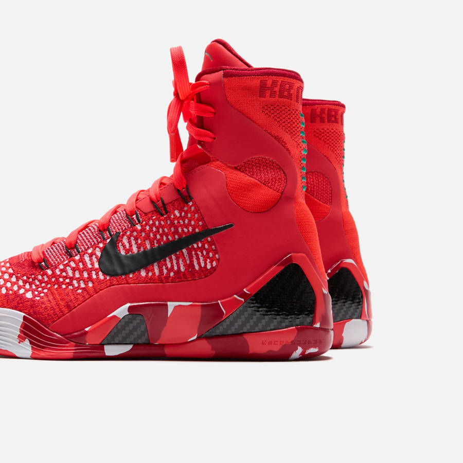 Light Red / Black / White Men Kith Nike Kobe 9 Elite Protro Sneakers | 4306-IAVUQ
