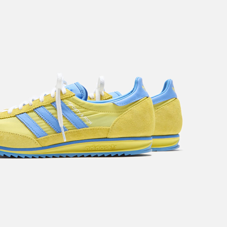 Light Yellow / Blue / White Men Kith adidas x Sporty and Rich SL 72 Sneakers | 0423-EBALO