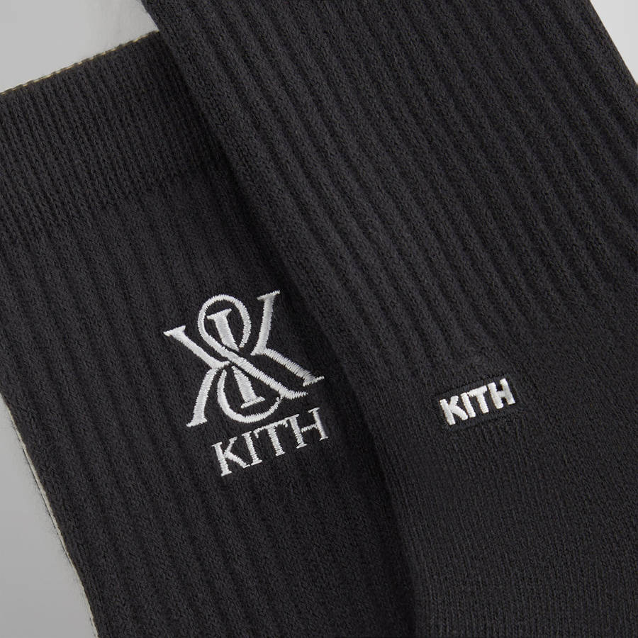 Multicolor Men Kith 3-Pack Crest Crew Socks | 1750-FVAQZ