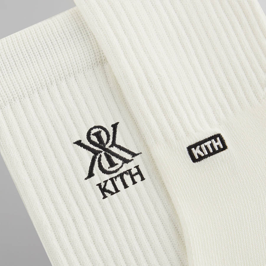 Multicolor Men Kith 3-Pack Crest Crew Socks | 1750-FVAQZ