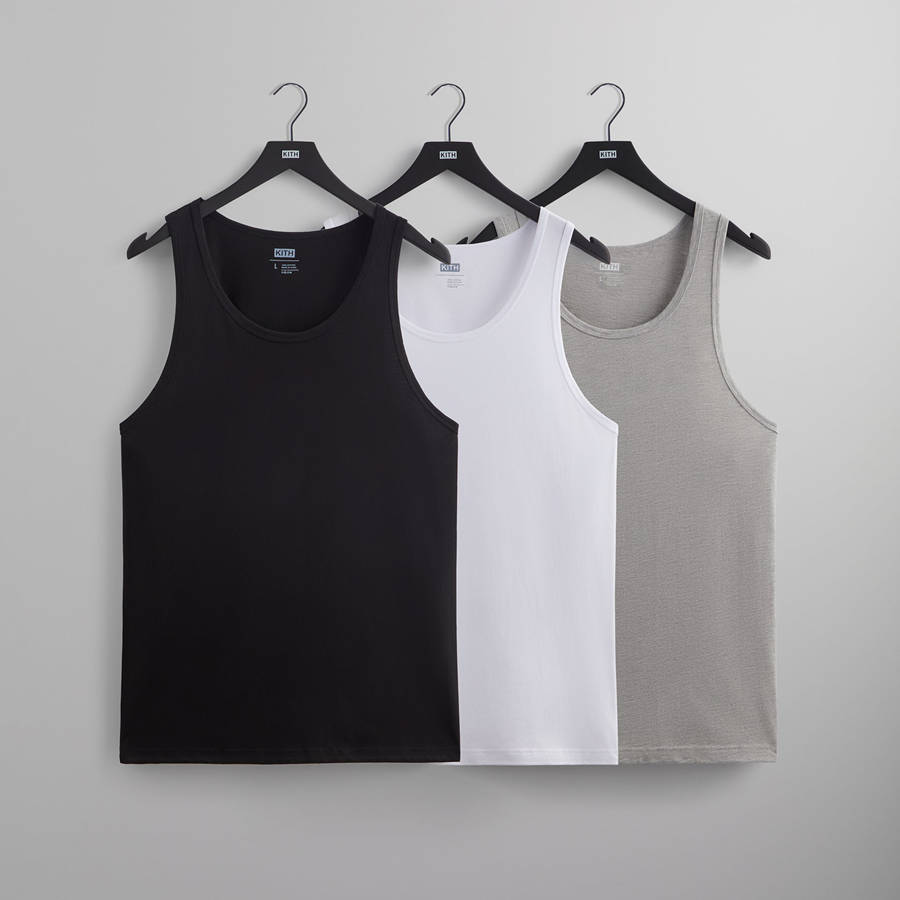 Multicolor Men Kith 3-Pack Spencer Tank Shirts | 5127-ZBJHD