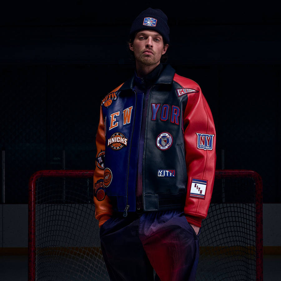 Multicolor Men Kith and AVIREX for Madison Square Garden Sports Icon Jackets | 0178-XZYIF