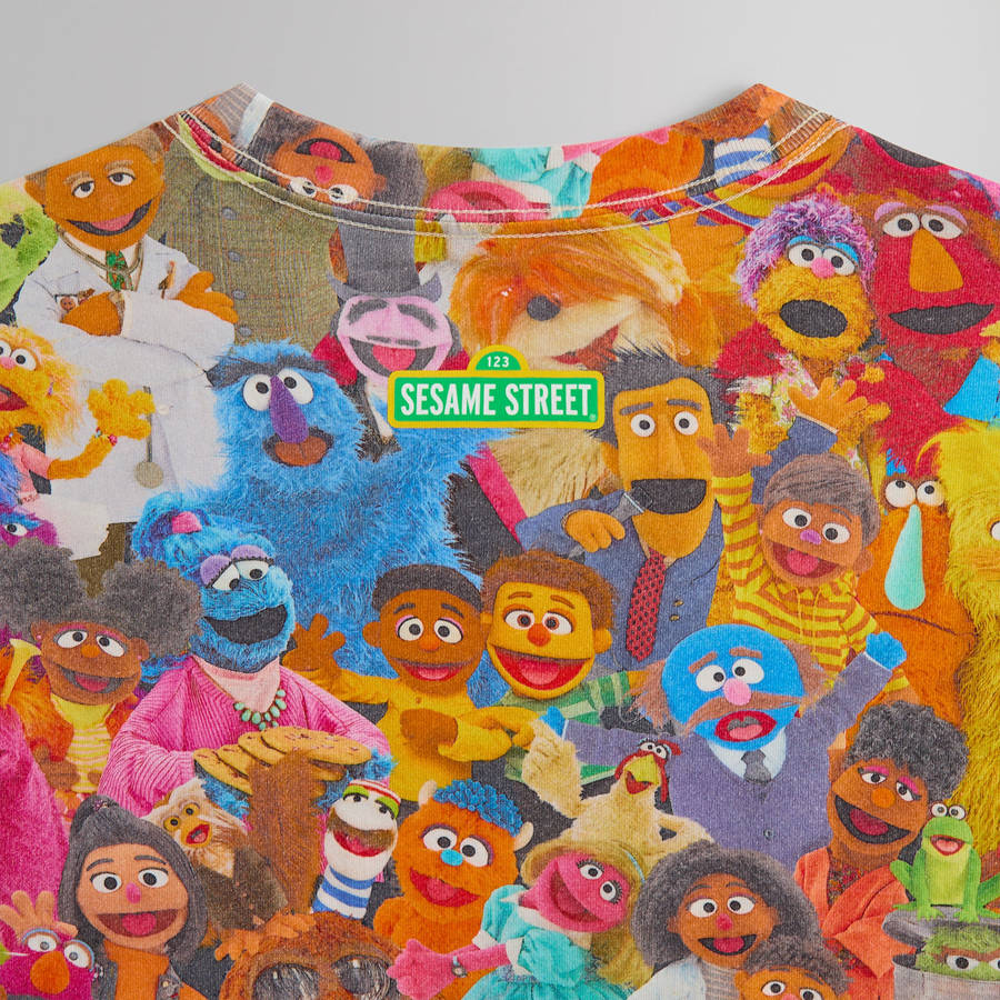 Multicolor Men Kith for Sesame Street Family T-Shirt | 3907-KFBHC