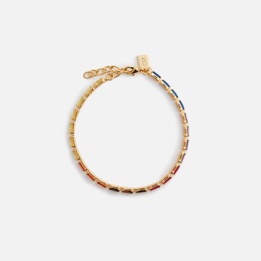 Multicolor Women Kith Crystal Haze Mini Baguette Chakra Bracelet Jewelry | 2850-HMZYU