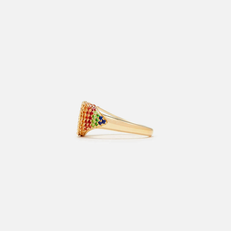 Multicolor Women Kith Yvonne Leon Baby Chevalier Coeur Rainbow Ring Jewelry | 8924-GNOHQ