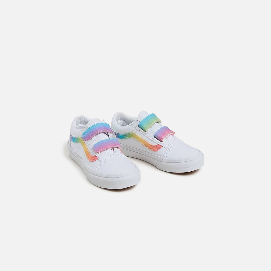 Multicolor / White Kids' Kith VANS PS Old Skool V Sneakers | 3479-NBCMV