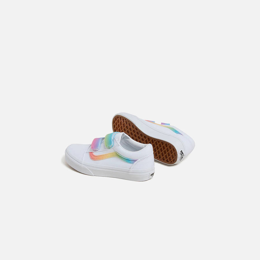 Multicolor / White Kids' Kith VANS PS Old Skool V Sneakers | 3479-NBCMV