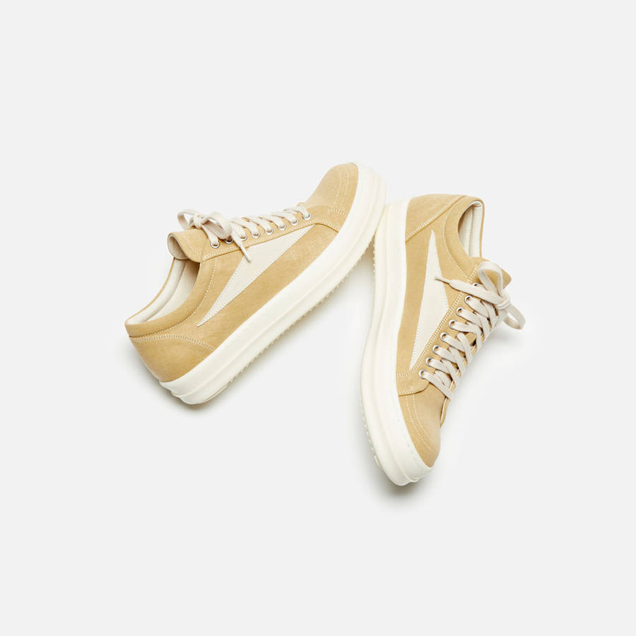 Mustard / Blue Women Kith Rick Owens WMNS Vintage Sneakers | 6492-FTVCD